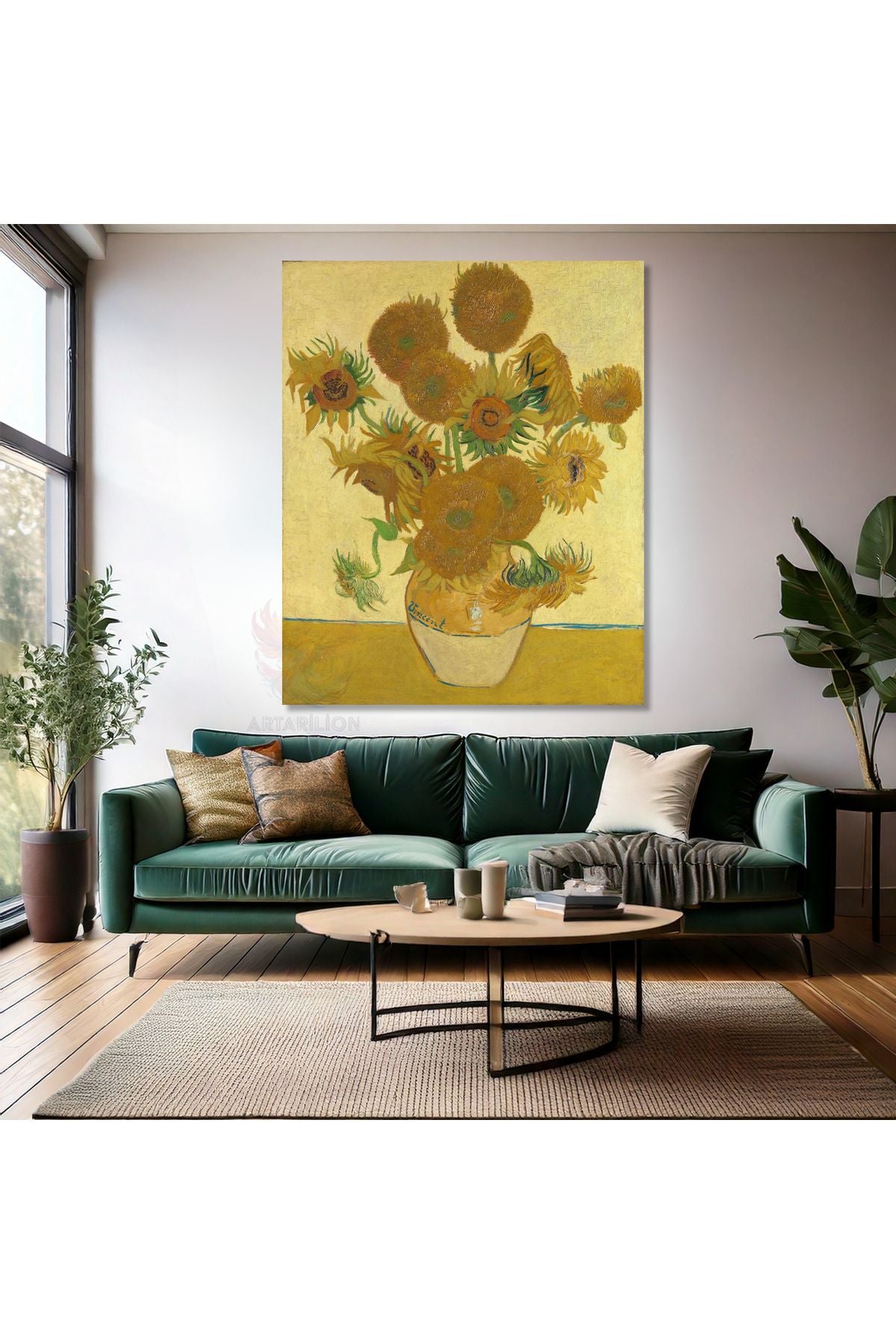 Van Gogh Kanvas Tablo Dijital Baskı Kanvas Duvar Tablosu Vazodaki Ay Çiçekleri Empresyonizm Tablo