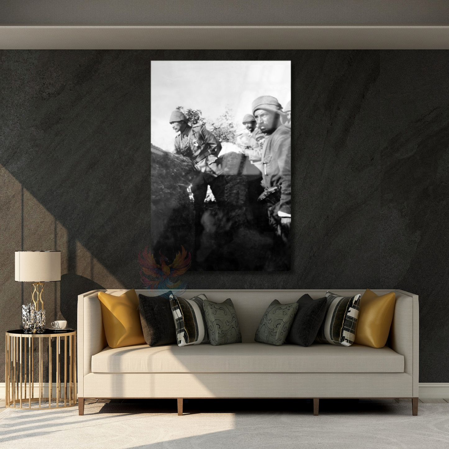 Cephede Atatürk Görseli Cam Tablo Cesur Atatürk Duvar Tablosu Ev Ofis Dekoru