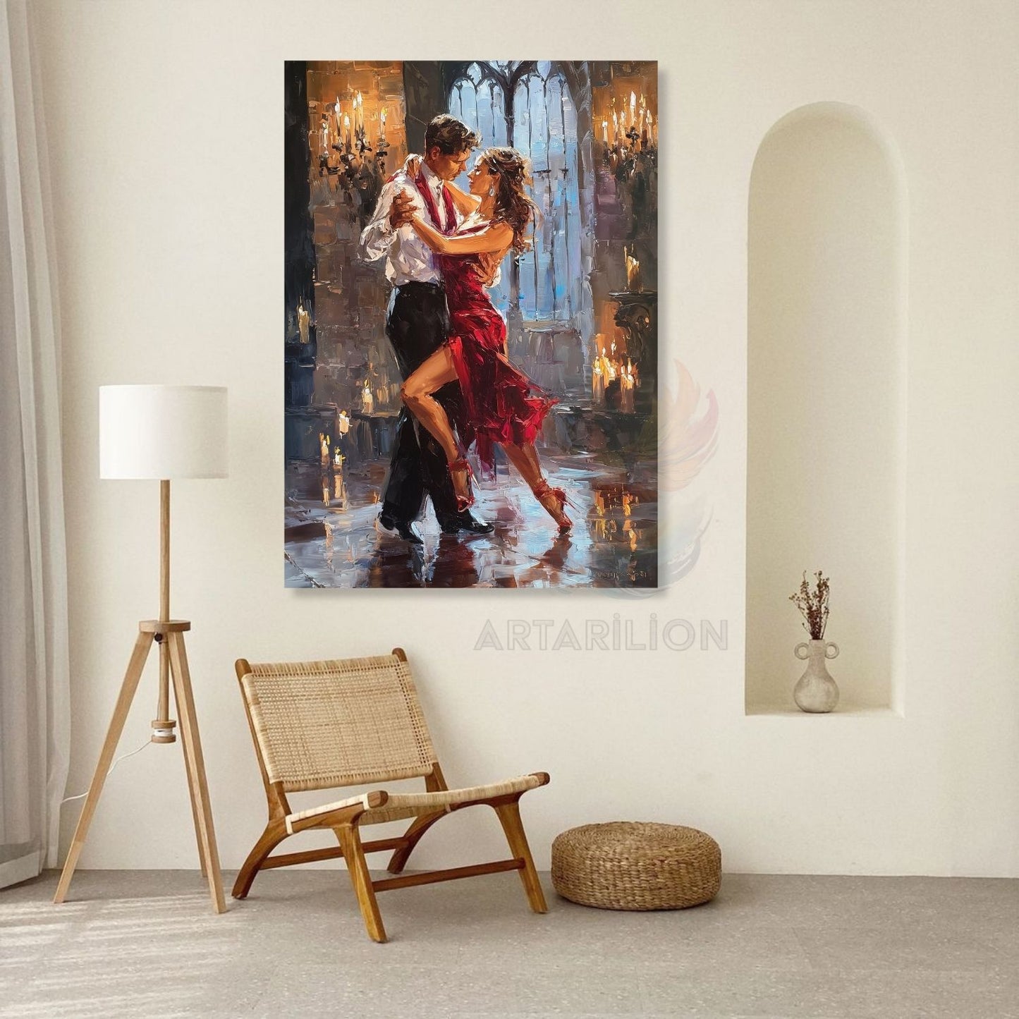 Tango Couple Canvas Wall Art Modern Home Decor Canvas Living Room Art