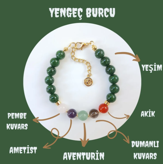 12 Burç Bilekliği Oğlak Kova Balık Koç Boğa İkizler Yengeç Aslan Başak Terazi Akrep Yay