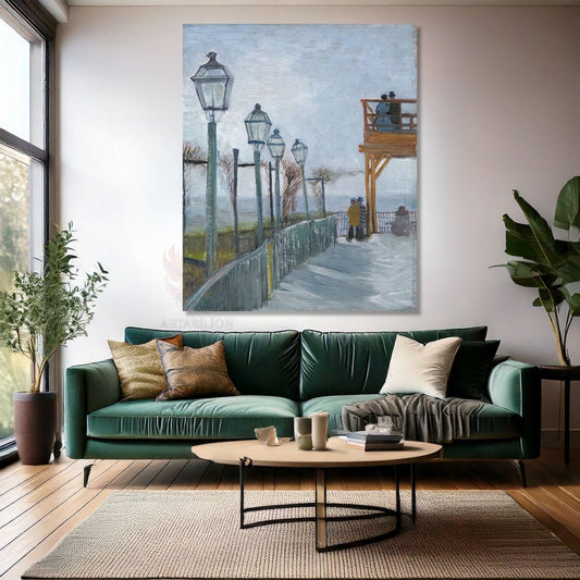 Van Gogh Canvas Print Terrace and Observation Deck at the Moulin de Blute Fin Montmartre