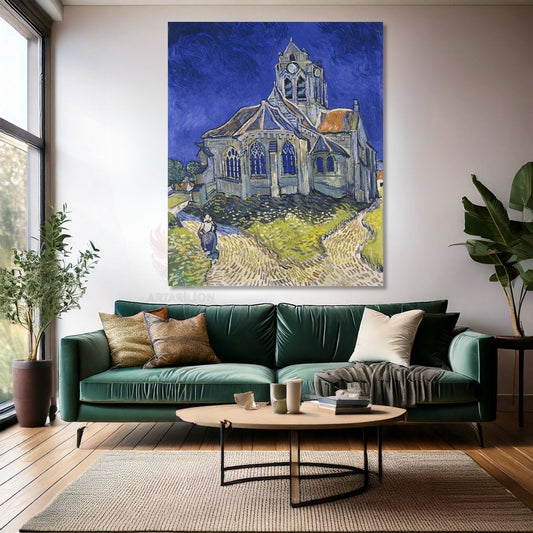 Van Gogh Canvas Painting Canvas Wall Painting Impressionism Painting Auvers Church