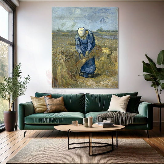 Van Gogh Canvas Painting Canvas Wall Painting Impressionism Painting Peasant Woman Image