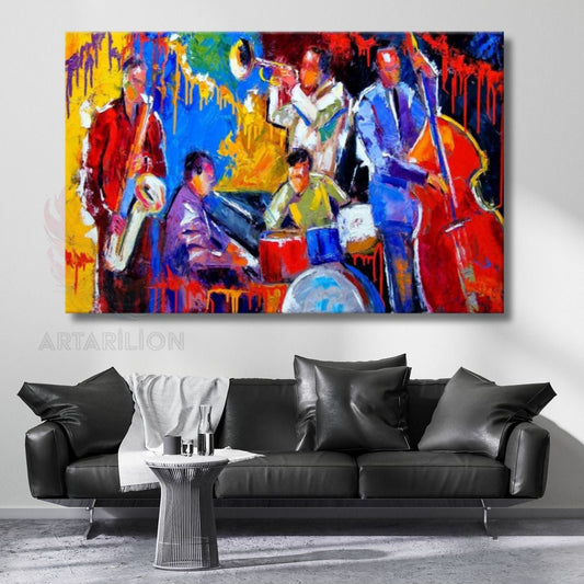 Canvas Oil Painting Look Orchestra Digital Print Wall Art
