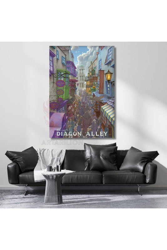 Kanvas Tablo Harry Potter Tablo Diagon Alley Dijital Baskı Kanvas Tablo Film Temalı Tablo