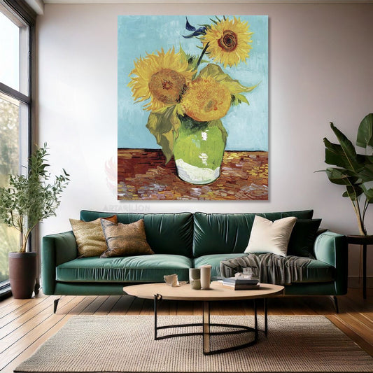 Van Gogh Canvas Painting Digital Print Sunflower Canvas Wall Painting Impressionism Painting