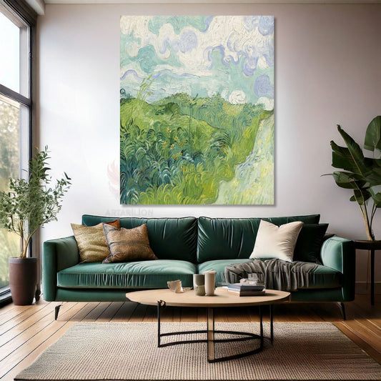 Van Gogh Canvas Painting Canvas Wall Painting Impressionism Painting Green Wheat Fields Auvers