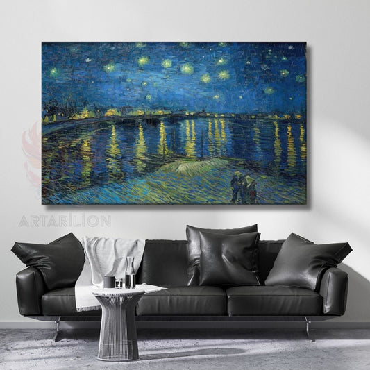 A Starry Night on the Rhine Canvas Print Digital Print Classic Painting