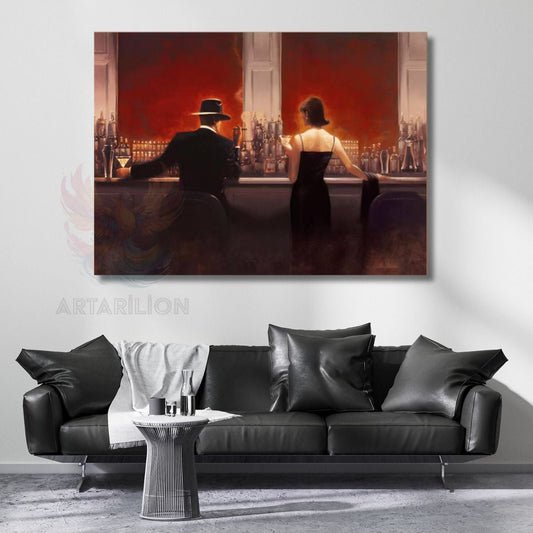 Brent Lynch Cigar Bar Dinner Canvas Wall Art Living Room Art