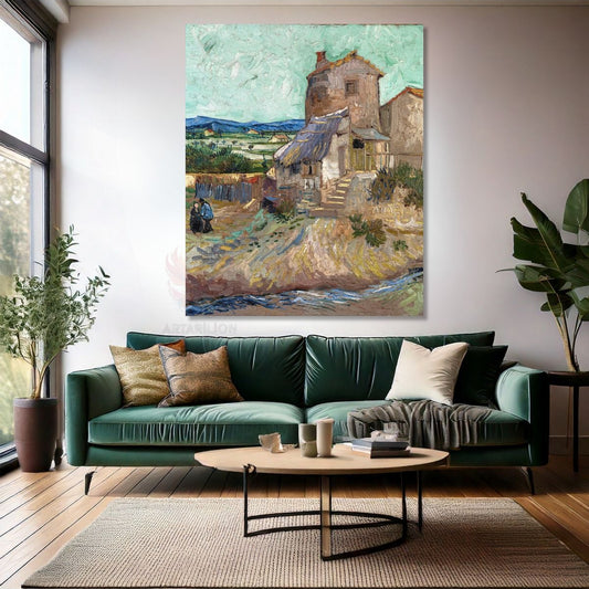 Van Gogh Canvas Painting Canvas Wall Painting Old Mill Hall Painting Impressionism Painting Model
