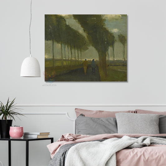 Kanvas Tablo Van Gogh Tablosu Yağlı Boya Görünümlü Ev Ofis Dekoru Klasik Duvar Tablosu