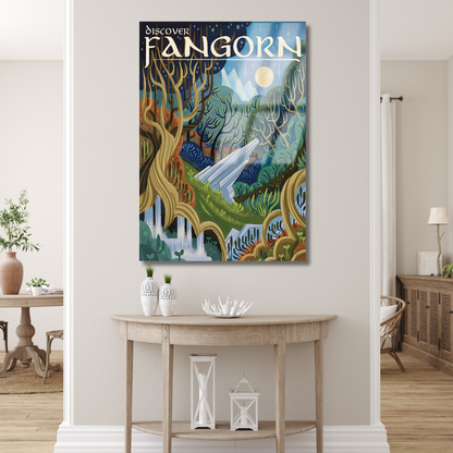 Yüzüklerin Efendisi Cam Fangorn Ormanları Dijital Baskı Kırılmaz Cam Tablo LOTR Cam Tablo