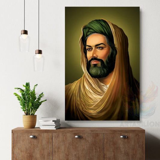 Hz. Ali Kanvas Tablo Duvar Tablosu Kanvas Salon Tablosu Ofis Tablosu