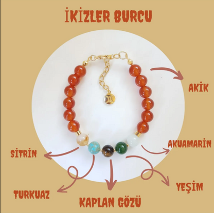 12 Burç Bilekliği Oğlak Kova Balık Koç Boğa İkizler Yengeç Aslan Başak Terazi Akrep Yay