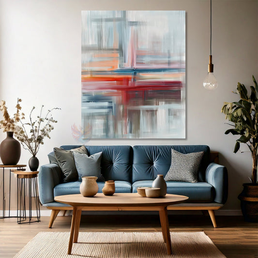 Abstract Lines Canvas Wall Art Modern Home Decor Canvas Living Room Art