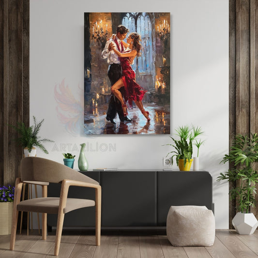 Tango Couple Canvas Wall Art Modern Home Decor Canvas Living Room Art