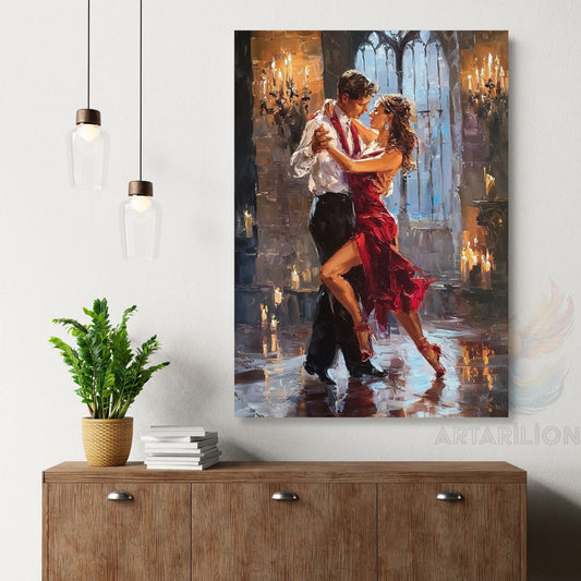 Tango Couple Canvas Wall Art Modern Home Decor Canvas Living Room Art